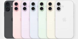 아이폰16 디자인 및 색상 이미지입니다. 아이폰16 일반 모델은 7가지 색상입니다.