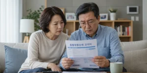다주택자 종부세 부담 종부세 고지서를 살펴보는 50대 부부